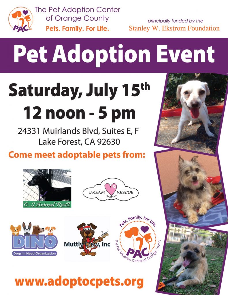 Pet Adoption Event This Saturday The Pet Adoption Center Of Orange County