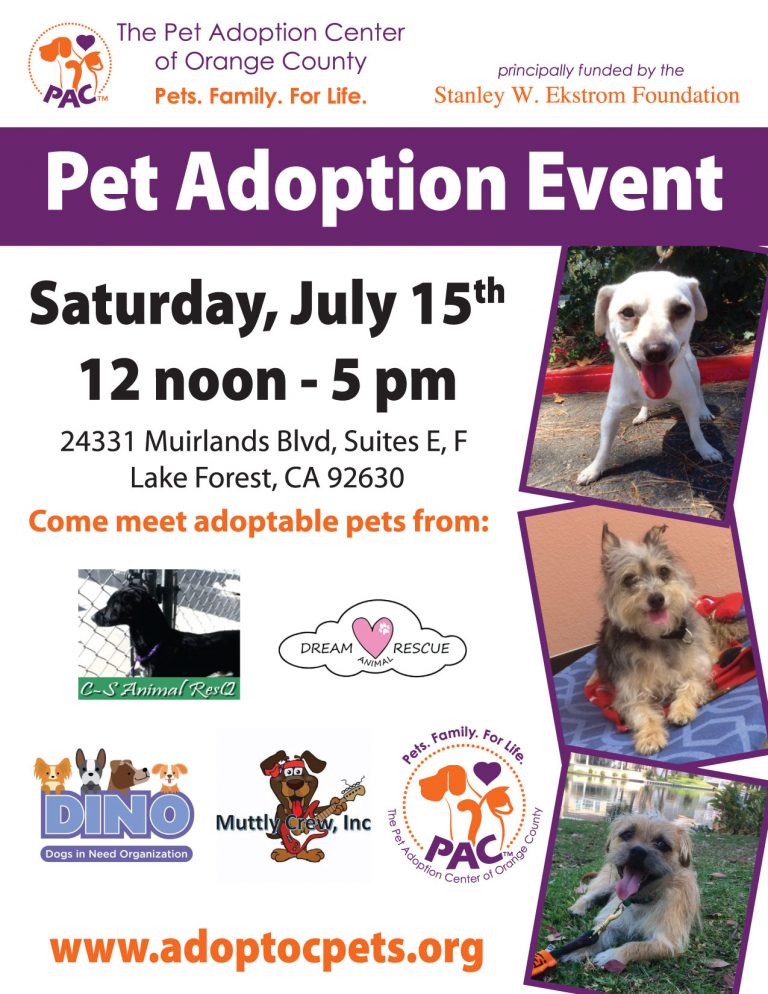 Pet Adoption Event The Pet Adoption Center of Orange County