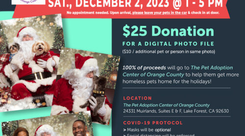 Pet Photos with Santa 2023 – The Pet Adoption Center of Orange County