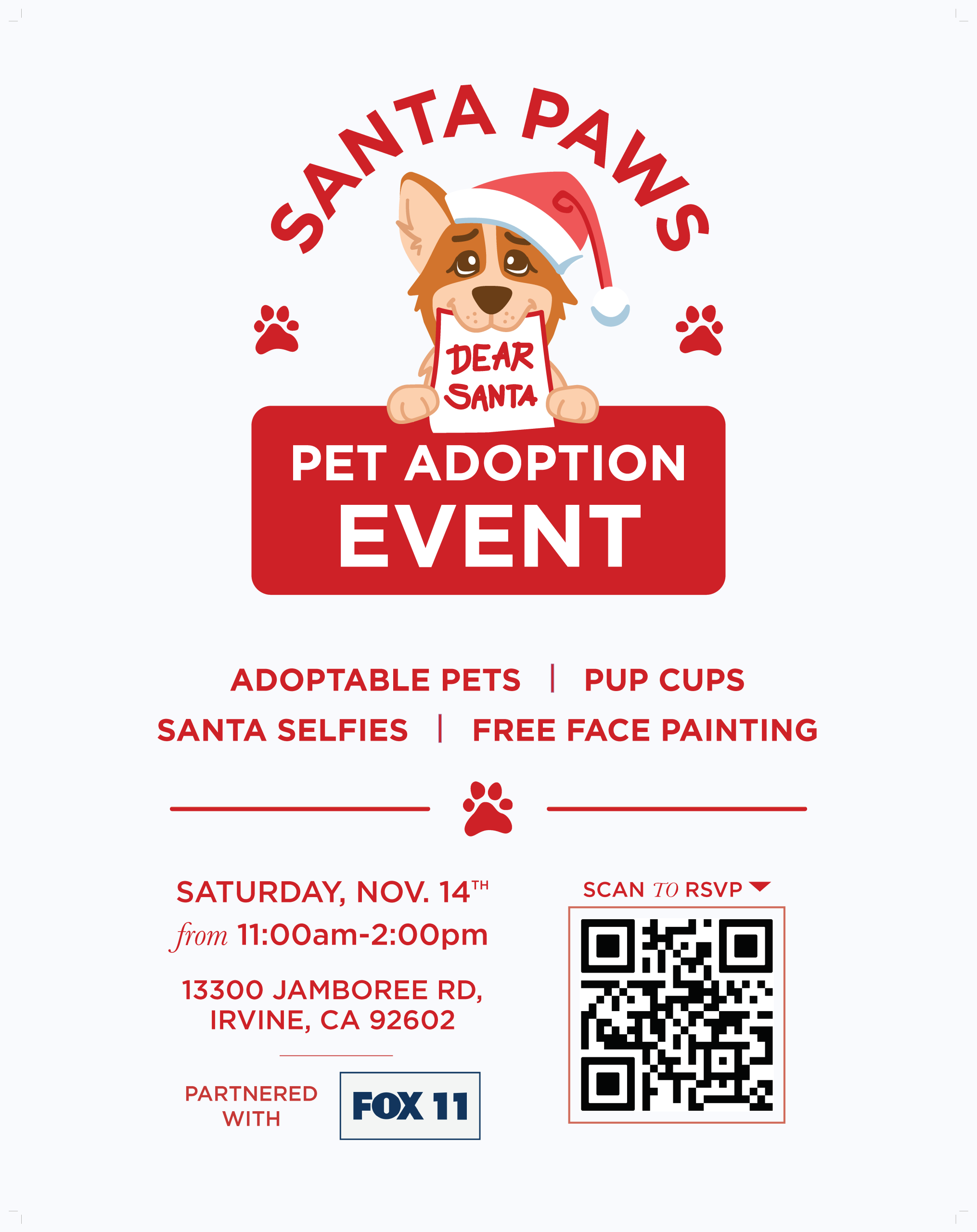 Santa Paws Adoptions Mathis Home Irvine November 14, 2026 — Community in Mathis Home · Irvine, CA
